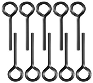 woodguilin 1/8” standard hex dogging key with full loop, key-ring style dogging key set 1/8 allen wrench key for push bar door panic bars, security door exit devices,solid metal（10 pack,1/8 black）