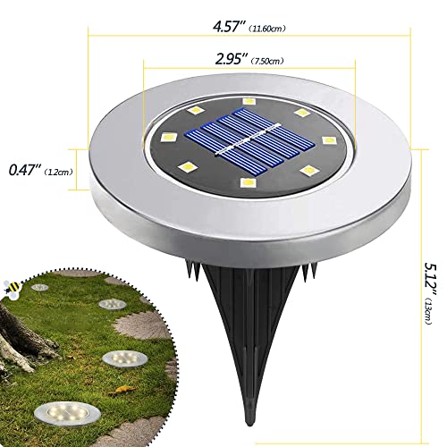 Solar Ground Lights, Solar Lights Outdoor Garden,16Pack Solar Outdoor Lights , Outdoor Solar Disk Lights Waterproof LED in-Ground Lights, Landscape Lights for Pathway, Yard, Deck, Lawn, Patio, Walkway