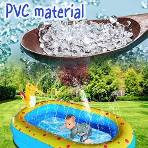 Inflatable Kid Pool, Swimming Pool for Kids with Sprinkler, Funny Blow up Pool 67'' x 41'' x 32'' Full-Sized Family for Backyard, Summer Water Party…