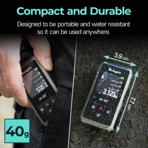 Compact Laser Measurement Tool, MAGPIE M-30+ 98ft/30m Small Laser Distance Meter, Rechargeable Laser Measure for Fast, Precise Results (‎Space Gray)