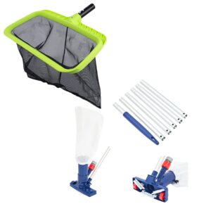 swimming pool leaf rake & handheld pool vacuum