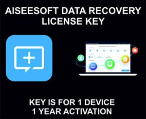 aiseesoft data recovery, key, for 1 year, for 1 device activation