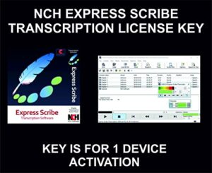 express scribe transcription software, key, for 1 year, for 1 device activation