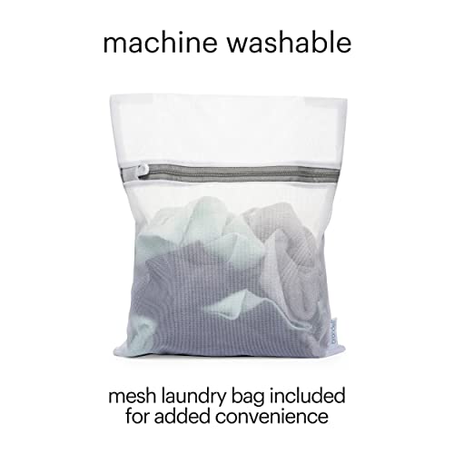 Brondell Ultra-Soft Bamboo Bidet Towels for Bathrooms, Soft and Absorbent, Machine-Washable, Quick Dry, 9.85” x 9.85”, Includes Mesh Laundry Bag, Graphite, Small