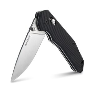 duratech folding pocket knife, edc pocket knife with stainless steel blade, g10 handle folding knives, drop point blade, carry pocket clip