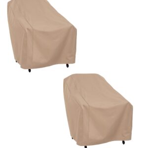 Modern Leisure Outdoor Chair Cover - Weather-Resistant Fabric - Furniture Protection Perfect for Patio, Deck, and Porch - 33" L x 34" W x 31" H - Kahki - 2-Pack