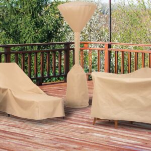 Modern Leisure Outdoor Chair Cover - Weather-Resistant Fabric - Furniture Protection Perfect for Patio, Deck, and Porch - 33" L x 34" W x 31" H - Kahki - 2-Pack