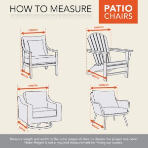 Modern Leisure Outdoor Chair Cover - Weather-Resistant Fabric - Furniture Protection Perfect for Patio, Deck, and Porch - 33" L x 34" W x 31" H - Kahki - 2-Pack