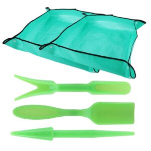 yhznw 2pcs plant transplanting repotting mat foldable garden work cloth waterproof thicken gardening mat change soil watering pads with 3pcs miniature succulent hand tools(size:1set)