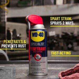 WD-40 Specialist Penetrant & 3-IN-ONE Garage Door Lube Combo Pack, Smart Straw Sprays 2 Ways, Fast-acting penetrant, Quick-drying garage lubricant, Penetrant and Garage Door Lube 11oz cans (Pack of 2)