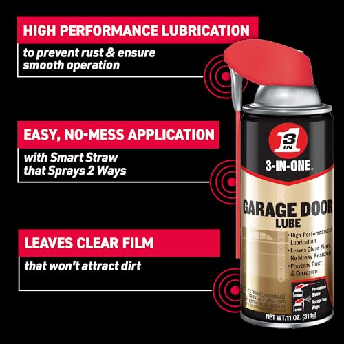 WD-40 Specialist Penetrant & 3-IN-ONE Garage Door Lube Combo Pack, Smart Straw Sprays 2 Ways, Fast-acting penetrant, Quick-drying garage lubricant, Penetrant and Garage Door Lube 11oz cans (Pack of 2)