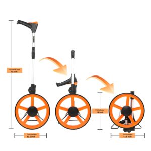 Measuring Wheel Digital Display, Prostormer 12.5'' Folding Portable Distance Measurement Wheel with Measuring Area Function