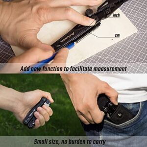 Flissa Multitool, 16-in-1 Multitool Pliers, Folding Pocket Tool with Sheath, Bottle Opener, Pocket Knife, Screwdriver, Multitools for Outdoor, Handwork, Home, Hunting, Camping