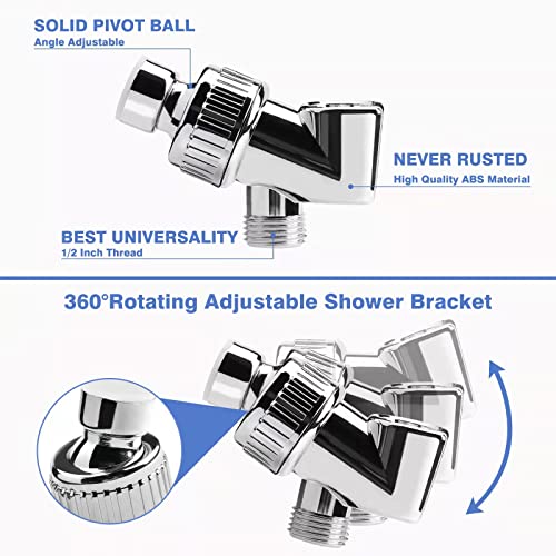 REHAVE Filtered Shower Head with Handheld, 59 inches Expandable Shower Hose Extra Long for Bathing Toilet Cleaning, Leakproof Flexible Shower Hose Extension for shower head, High Pressure Shower Head