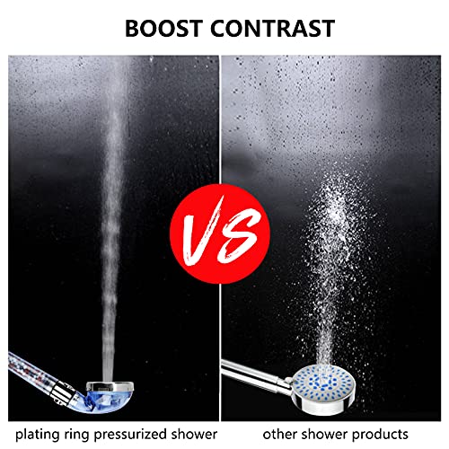 REHAVE Filtered Shower Head with Handheld, 59 inches Expandable Shower Hose Extra Long for Bathing Toilet Cleaning, Leakproof Flexible Shower Hose Extension for shower head, High Pressure Shower Head