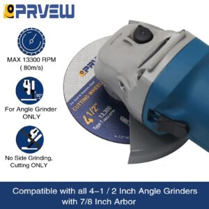 PRVEW 60-Pack Cut Off Wheels 4 1/2 Inch,4.5"x0.04"x7/8"Angle Grinder Cutting Wheel Cutting Disc,4.5 Inch Cut Off Wheel for Metal&Stainless Steel, Grinder Wheels for General Purpose Metal Cutting