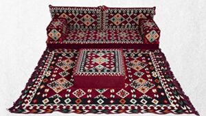 maroon arabic majlis floor sofa, floor couch, loveseats,floor seating sofa,ethnic sofa, hookah lounge,ottoman couch,arabic couch,arabic sofa