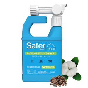 Safer Home SH620 Outdoor Mosquito, Tick, Flea & Ant Multi-Insect Killer Hose-End Spray – Made with Natural Oils – 32 oz