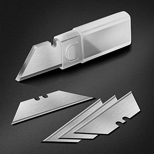 WISEUP lightweight razor blades utility knife,2 pack folding small and safety box cutter quick-change with 10pcs blades refills for boxes cartons,office,DIY,camping