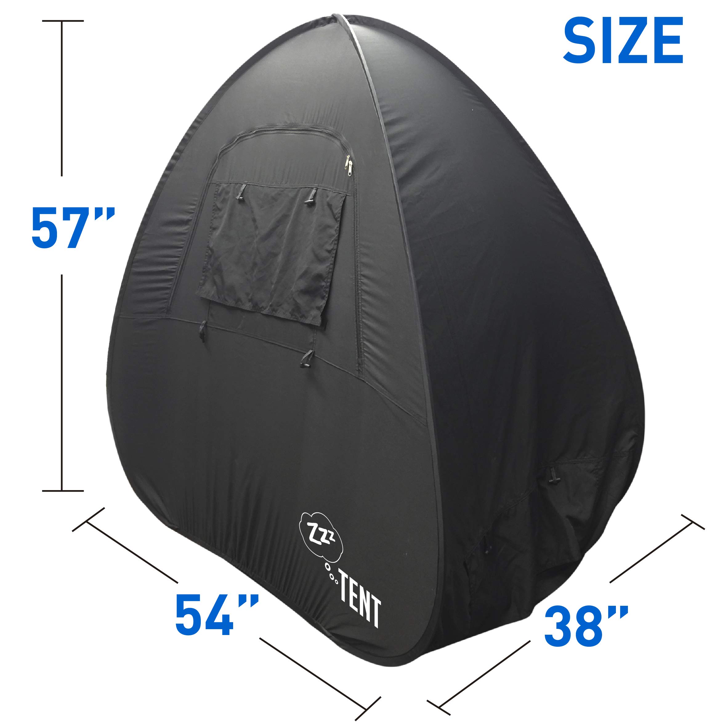 EasyGo Product ZZZ PlayPen Sleeping Canopy Cover Instant Tent – Great at Home and Travelling - Compatible with Pack n Play, Baby Bjorn & Lotus Travel Crib & Other Portable and Patented - Black