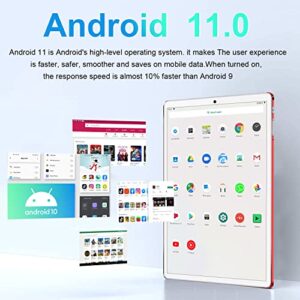 DUODUOGO Android 11 Tablet 2 in 1, 10 Inch Tablet, Tablet with Keyboard, 4GB RAM 64GB ROM, 1280x 800 HD IPS, Dual Camera, 6000mAh, Bluetooth, OTG, 2.4G+5G WiFi Tablet PC, DGO-T30