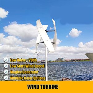 Wind Turbine Generator Kits, 12V 24V 48V 8000W Vertical Axis Wind Generator Kit for Home, Street Lighting And More Solar And Wind Hybrid System,48v