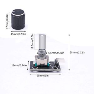 Taiss 5Pcs KY-040 Rotary Encoder Module with 15×16.5 mm with Knobs Cap +PV Combiner Box 4 String with 15A Rated Current Fuse Circuit Breaker Lightning Arreste and Solar Panel Cable Connectors