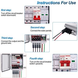 Taiss 5Pcs KY-040 Rotary Encoder Module with 15×16.5 mm with Knobs Cap +PV Combiner Box 4 String with 15A Rated Current Fuse Circuit Breaker Lightning Arreste and Solar Panel Cable Connectors