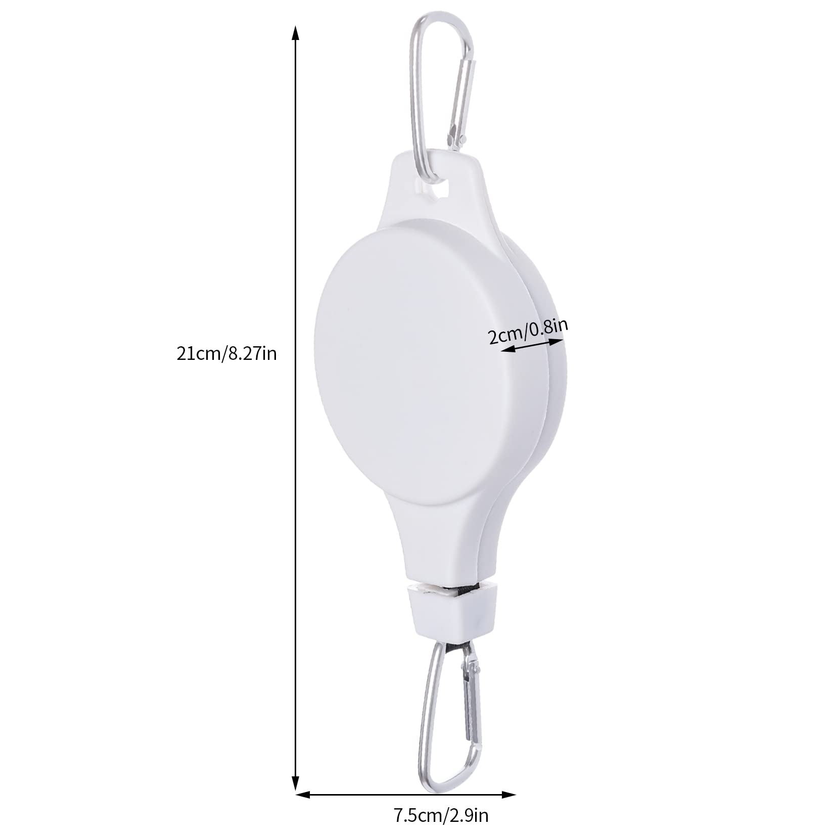 6 Pcs Plant Pulley Retractable Hanger, Easy Reach Plant Pulley Adjustable Height Wheel for Hanging Plants Heavy Duty Plant Hanger for Garden Baskets Pots & Birds Feeder - White