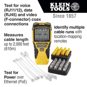 Klein Tools VDV501-852 Cable Tester & VDV500-123 Cable Tracer Probe-Pro Tracing Probe with Replaceable Non-Metallic, Conductive Tip and a Light for Use in Dark Spaces