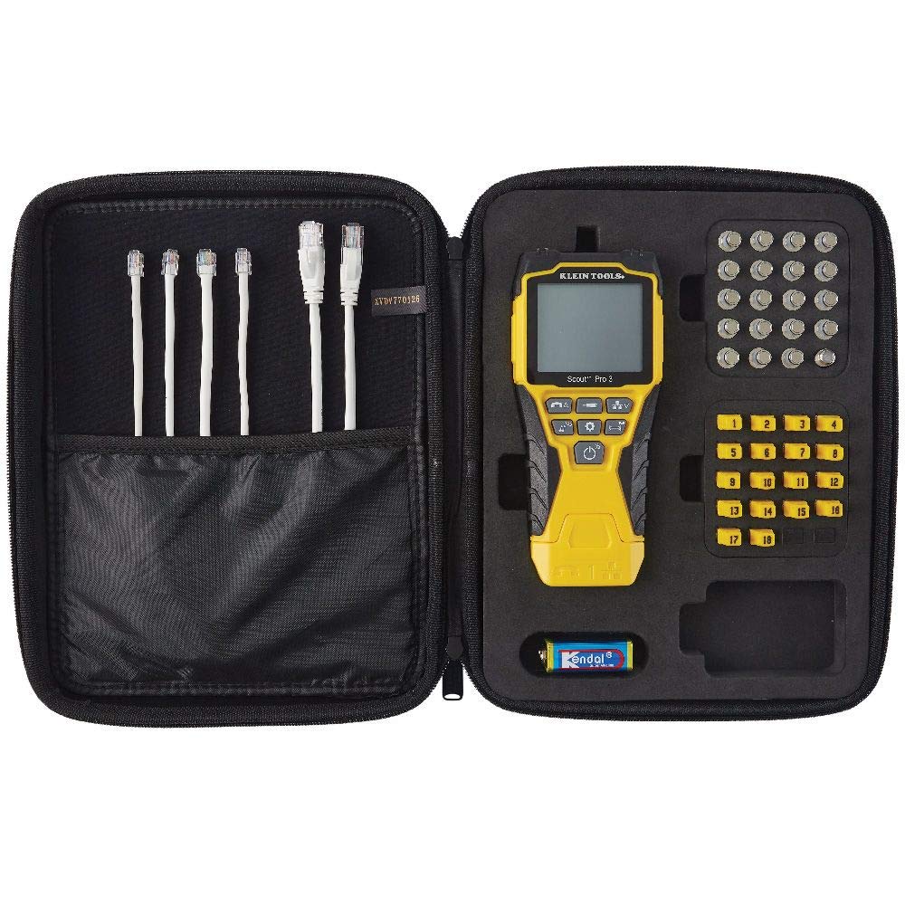 Klein Tools VDV501-852 Cable Tester & VDV500-123 Cable Tracer Probe-Pro Tracing Probe with Replaceable Non-Metallic, Conductive Tip and a Light for Use in Dark Spaces