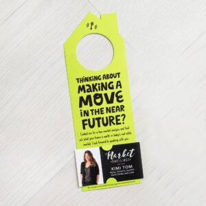 "thinking about making a move" | real estate door hangers | 64-dh002