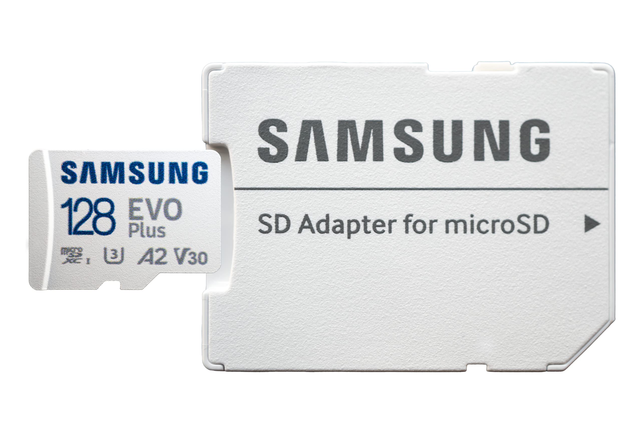 Samsung 128GB SDXC Micro EVO Plus Memory Card with Adapter Works with Samsung Phone A52s 5G, A22 5G, A13 5G (MB-MC128) Class 10 U3 A2 V30 Bundle with (1) Everything But Stromboli TF & SD Card Reader
