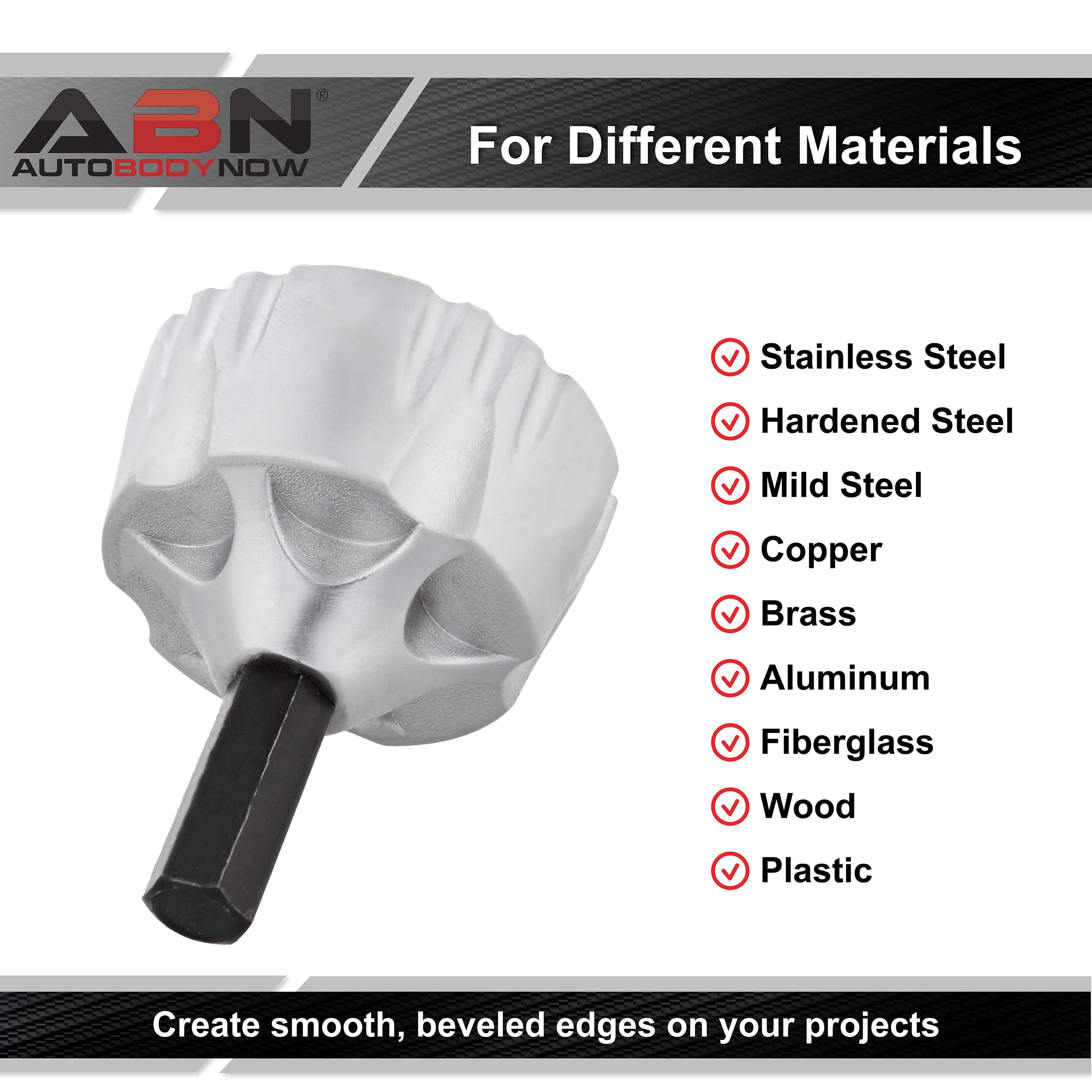 ABN Bolt Deburring Tool - 0.5 to 1.4in Deburring Bit Chamfer Tool Drill Attachment for Steel, Copper, Brass, and Wood