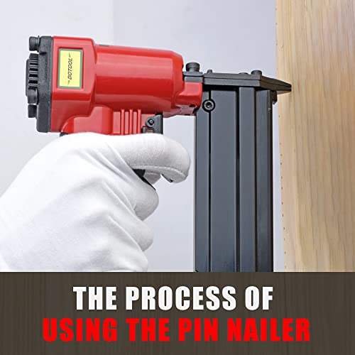 DOTOOL 23 Gauge Pin Nailer Pneumatic 100-Fastener Air-powered Nail Gun Fits 1/2'', 3/4'', 4/5'', 5/8'' and 1'' Nails