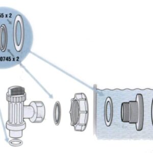 IKSI Fits for 25076RP 10745, 10262 and 10255 Step Washer O Ring 1.25 Fittings Plunger Valve Seals Rubber 11235 (6 pcs)