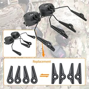 COMBATGEAR ARC Rail Adapters Accessories for Walker Electronic EarMuffs,1Pair Black Mounting Adapter