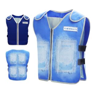 cooling vest for men&women for hot weather,ice reflective vest with 24 pcs ice packs and pockets, cool jacket for working in the heat