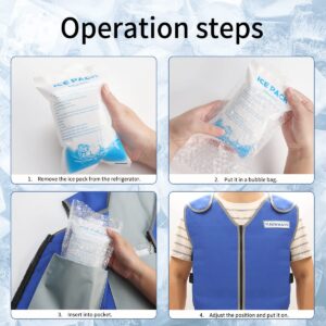 Cooling Vest for Men&Women for Hot Weather,Ice Reflective Vest with 24 PCS Ice Packs and Pockets, Cool Jacket for Working in the Heat