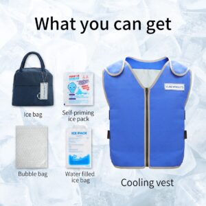 Cooling Vest for Men&Women for Hot Weather,Ice Reflective Vest with 24 PCS Ice Packs and Pockets, Cool Jacket for Working in the Heat