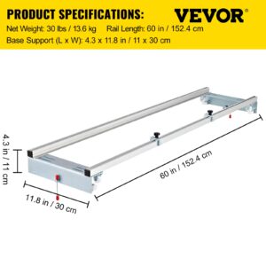 VEVOR Router Sled, 60 inches / 152.4cm Width, Slab Guide Jig for Woodworking with Locking Function, Portable and Easy to Adjust, Trimming Planing Machine for Wood Flattening, Home DIY