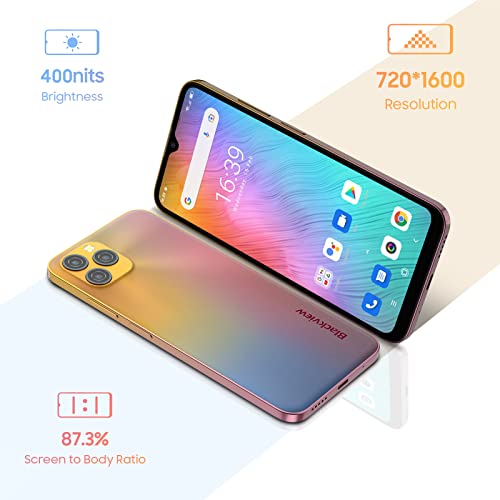 Blackview Android Phone, A95, 8GB+128GB, 4G Dual SIM Unlocked Cell Phones, Android 11 Unlocked Smartphones, 20MP+8MP, 4380mAh Battery 18W Fast Charge, 6.5" HD Face/Fingerprint Unlock, T-Mobile Phone