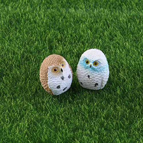 Toyvian 12pcs Mini Owl Figurines Miniature Garden Figurines Owl Garden Decoy Animal Dollhouse Ornament for Micro Landscape Bonsai Decor