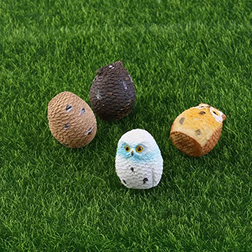 Toyvian 12pcs Mini Owl Figurines Miniature Garden Figurines Owl Garden Decoy Animal Dollhouse Ornament for Micro Landscape Bonsai Decor