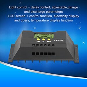 FTVOGUE CM3024Z PWM Solar Controller LCD Display Solar Panel Intelligent Regulator 12V 24V[30A],Solar Controller