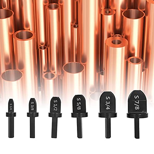 FTVOGUE 6Pcs Swagging Tool Drill Bit Steel Air Conditioner Tube Flaring Pipe Expander Set,Expander