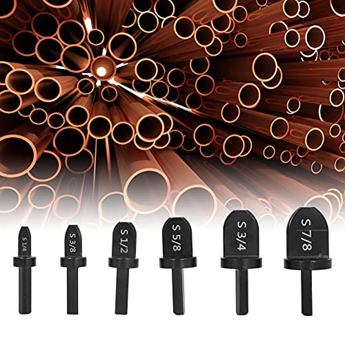 FTVOGUE 6Pcs Swagging Tool Drill Bit Steel Air Conditioner Tube Flaring Pipe Expander Set,Expander