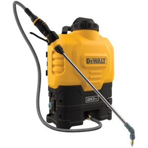 dewalt dxsp190681 20v lithium-ion battery powered backpack, 4 gallons, yellow
