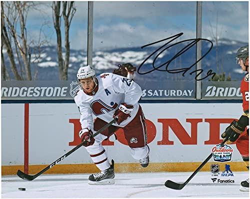 Nathan MacKinnon Colorado Avalanche Autographed 8" x 10" Outdoors at Lake Tahoe Photograph - Autographed NHL Photos