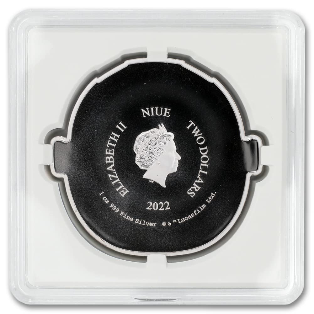 2022 1 oz Niuean Silver Grogu in Pod Coin Brilliant Uncirculated (in Capsule) with an Official Numbered Certificate of Authentication $2 BU